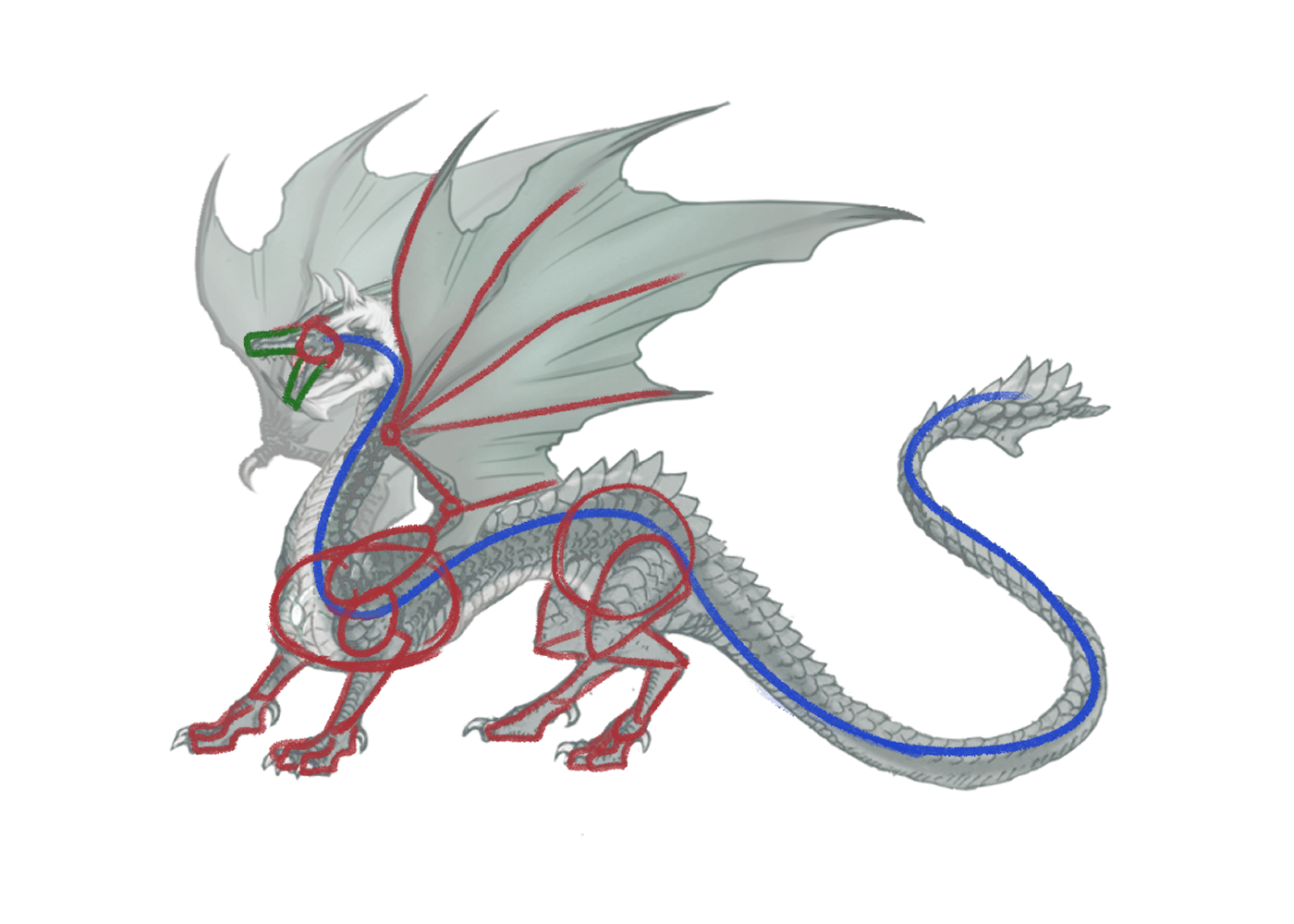 Die zeichnung mitsamt der details werden in diesem schritt noch ein mal sauber nach gezeichnet. Drachen In Clip Studio Paint Zeichnen Von Hybriddragoness Clip Studio Tips