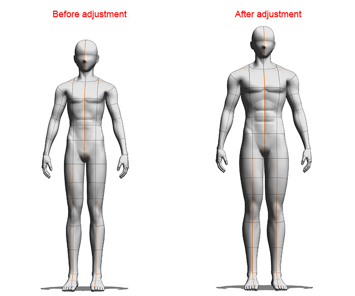 Ectomorphs are long and lean, with little . Using 3d Drawing Figures Adjusting The Body Shape 3d Controls 2 By Clipstudioofficial Clip Studio Tips