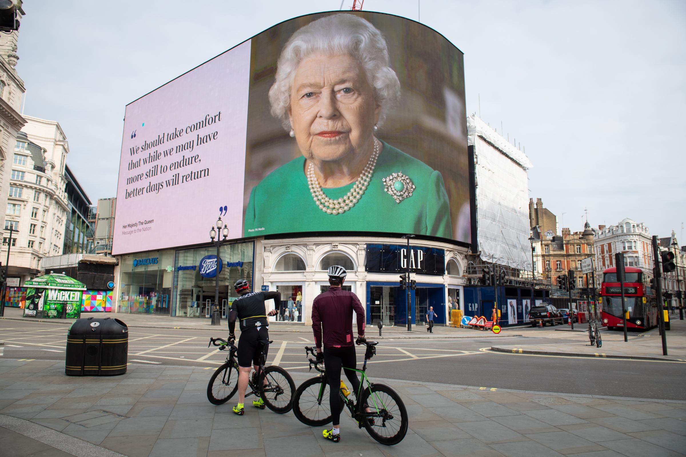 I will place your poster, advert, greeting or whatever message you want on the virtual billboard at piccadilly circus. Queen S Image And Message Of Hope Light Up Piccadilly Circus Central Fife Times