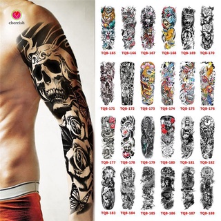 Gran Brazo Manga Tatuaje Rosa Engranaje Reloj Ojo Impermeable Temporal Tatto Pegatina León Lobo Rey Cuerpo Arte Completo Falso Tatoo | Shopee Chile 320_x_320_jpg