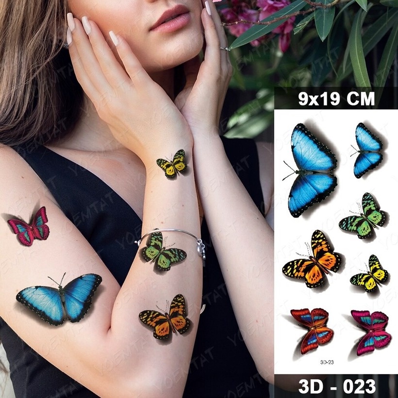 Impermeable Temporal Tatuaje Pegatina Mariposa Falso Tatto Flash Rosa Pluma Tatuaje Arte Corporal | Shopee Chile 820_x_820_jpg