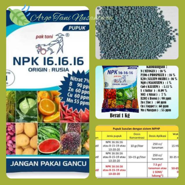 The study aimed to determine the effect of npk mutiara fertilizer and liquid nasa organic fertilizer as well as each of the main . Pupuk Npk 16 16 16 Pak Tani Original Rusia Pupuk Tanaman Terbaik Pupuk Npk Ori 100 Netto 1kg Shopee Indonesia