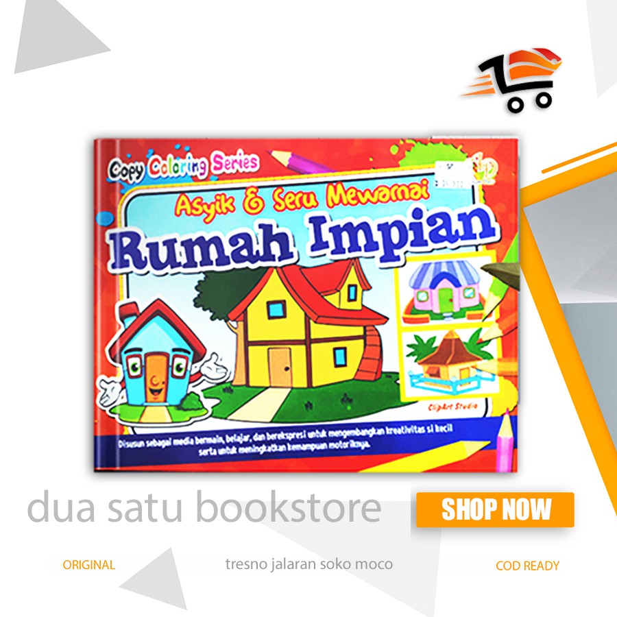 BUKU. ANAK MEWARNAI - COPY COLORING SERIES ASYIK &amp; SERU MEWARNAI RUMAH  IMPIAN | Shopee Indonesia