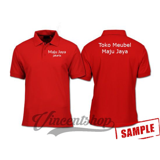 Jual KHUSUS Bordir Polo Shirt Kaos Berkerah PE, seragam kantor, partai,  organisasi Indonesia|Shopee Indonesia