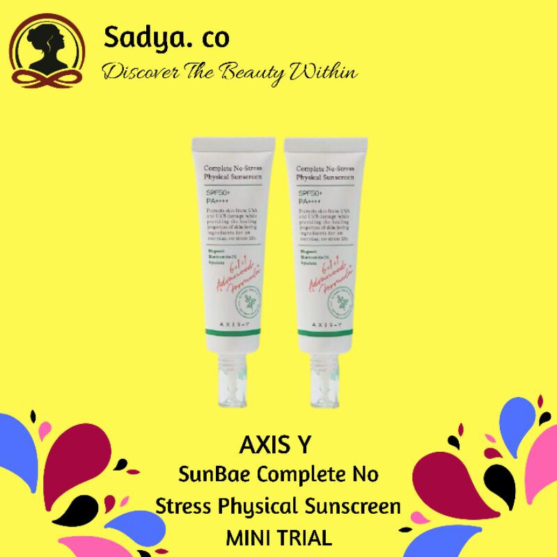 AXIS Y SunBae Complete No Stress Physical Sunscreen / AXIS Y MINI TRIAL /  AXIS Y Sunbae / Sunscreen | Shopee Indonesia