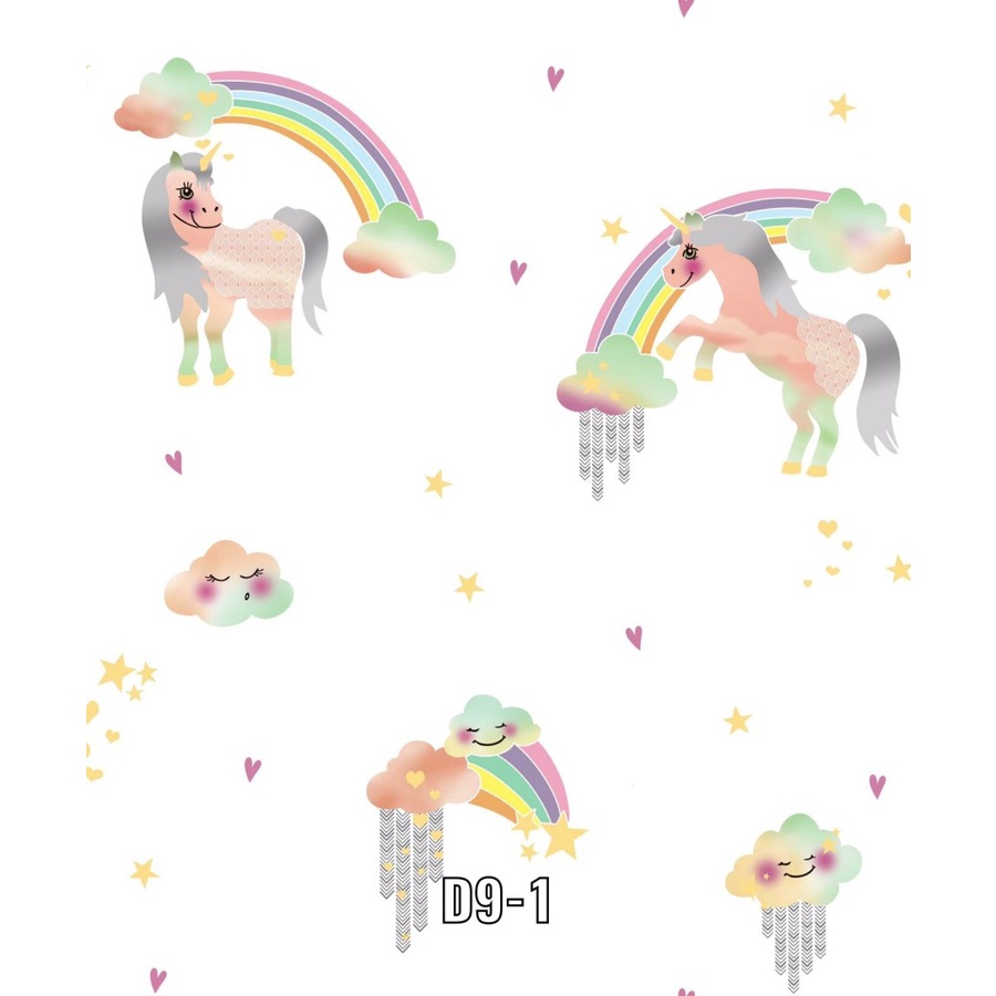 40,000+ high quality wallpapers & backgrounds. Wallpaper Dinding Motif Anak Unicorn Pink Biru Lucu Kamar Anak Shopee Indonesia