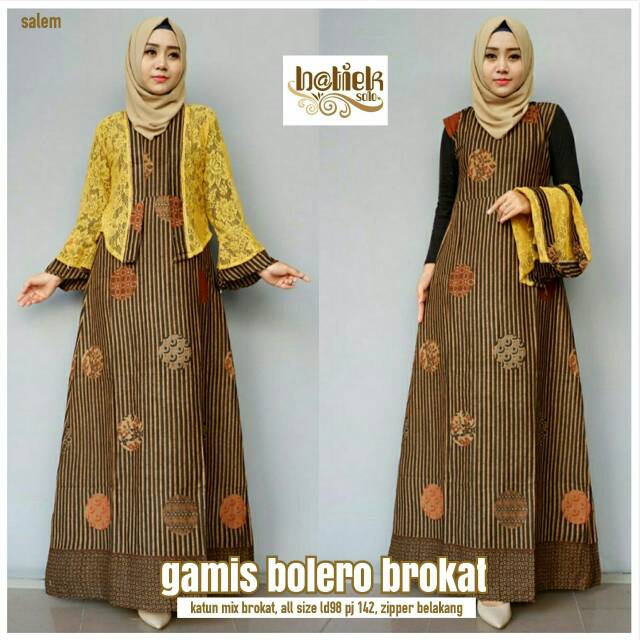 Setelan baju cewek model korea vivian 2in1 dress dan outer jaket new busana wanita set maxi dan bolero jeans cantik anggun trendy modis terbaru, rp129.000. Madamwar Model Baju Bolero Brokat