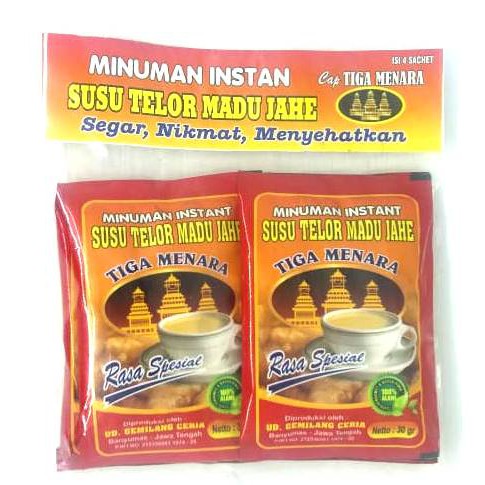 Minuman Instan SUSU TELUR MADU JAHE (STMJ) CAP TIGA MENARA (4 sachet) |  Shopee Indonesia