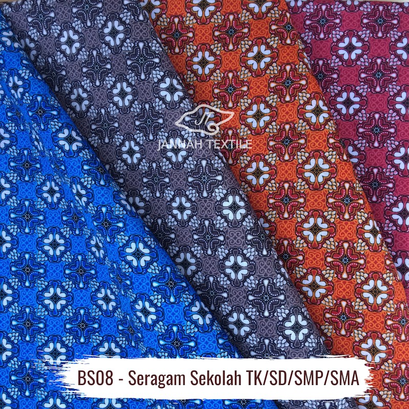 Jual HARGA ROLL Kain Batik Seragam Sekolah TK/SD/SMP/SMA BS08 Bahan  Polyester Printing Indonesia|Shopee Indonesia