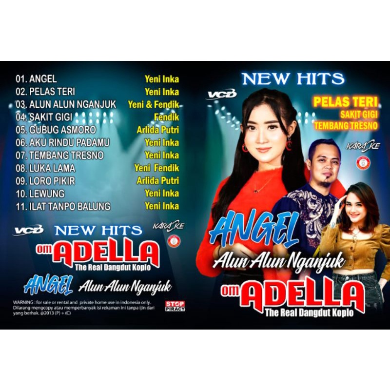 Daftar lagu :01.sakit gigi 02.cidro 2 03.putus atau terus 04.tampa batas waktu 05.emas hantaran06.sun ping telu07.cerita loro 08. Jual Kaset Vcd Dvd Karaoke Musik Lagu Dangdut Koplo New Hits Om Adella Terbaru Indonesia Shopee Indonesia