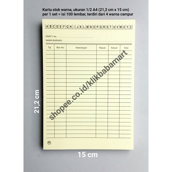 Aplikasi invetory stok persediaan barang terbaik untuk membantu usaha offline dan online bisa kamu dapatkan melalui android dan web. Kartu Stok Stock Barang Persediaan Inventory Gudang Ukuran 1 2 A4 100 Lembar Full Warna Mix Campur Shopee Indonesia