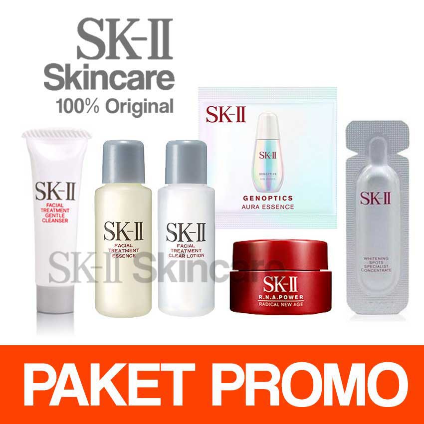 Jual SK-II / SK2 / SKII / SK 2 / SK II Paket PROMO Mini Serum Flek + Anti  Aging + Glowing Indonesia|Shopee Indonesia
