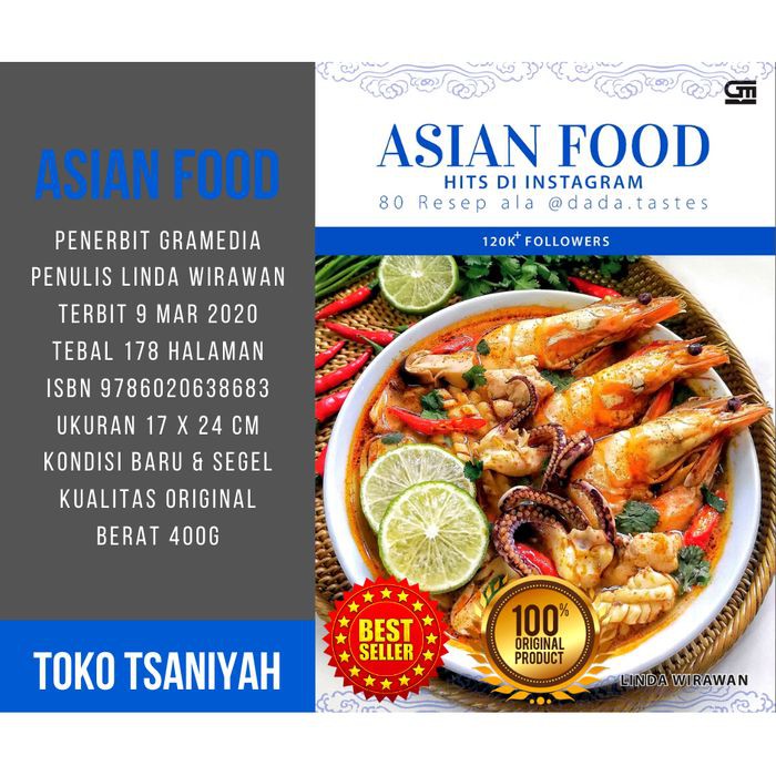 Harapan korang untuk menjadi 'abg pembantu penyediaan makanan' Buku Resep Masakan Asia Asian Food Linda Wirawan Buku Resep Makanan Shopee Indonesia