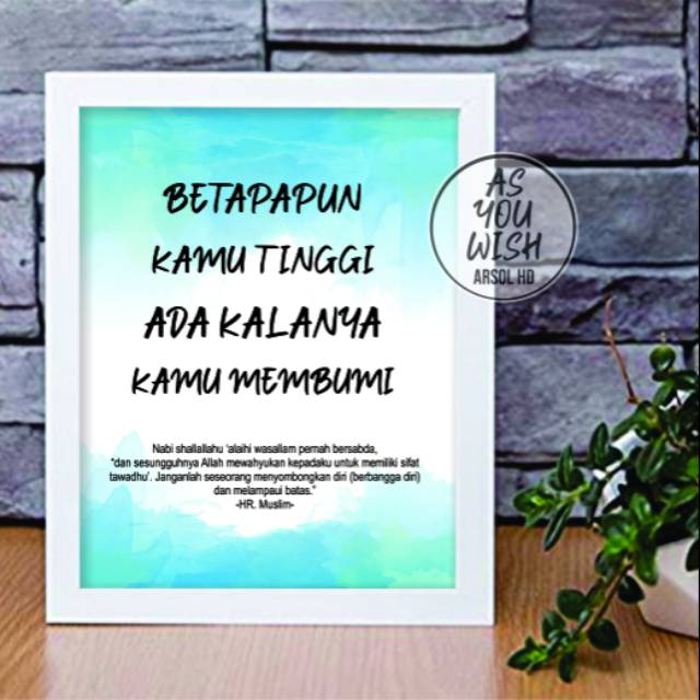 Hiasan dinding Hadis - Surah - Quote | Shopee Indonesia
