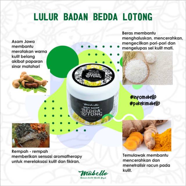 Bahasa orang bugis lulur bedda lotong (bedak hitam) begitu mereka menyebutnya. Mabello Lulur Hitam Bedda Lotong Mabello Shopee Indonesia