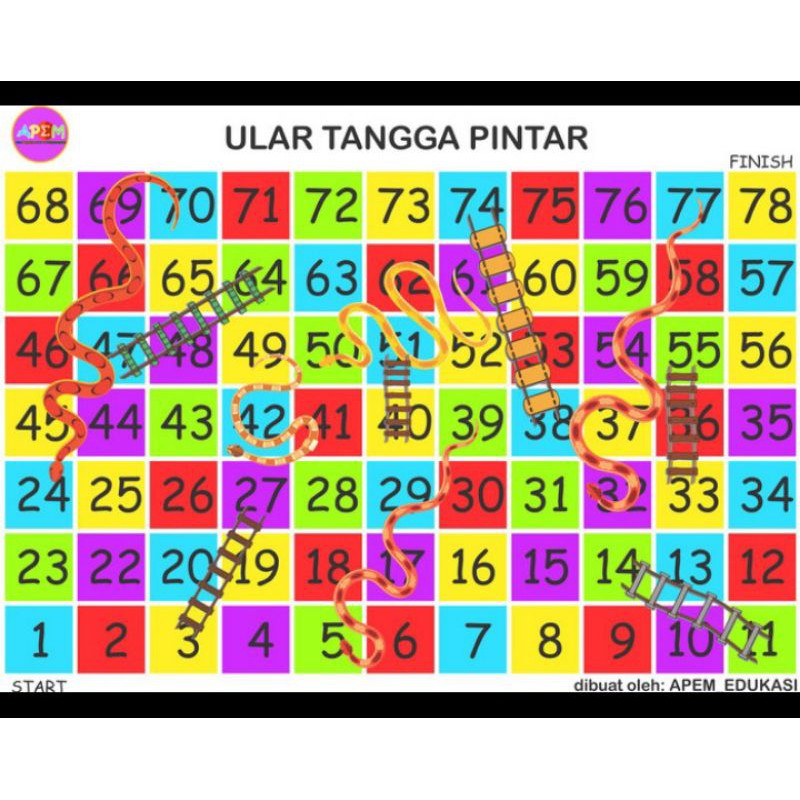 Mainan edukasi dan belajar ular tangga pintar seri matematika | Shopee  Indonesia