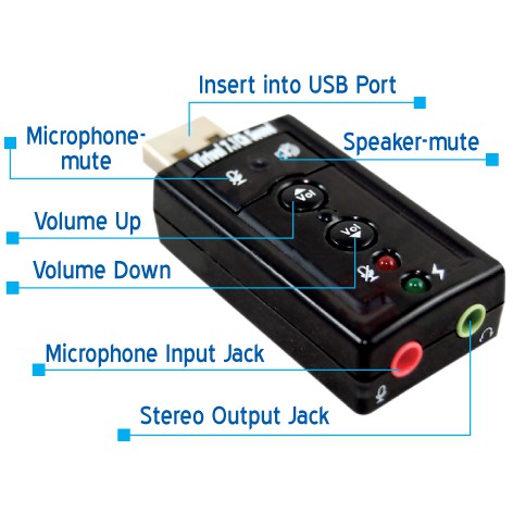 Usb virtual 7.1 channel sound adapter for PC/Smartphone | Shopee Indonesia