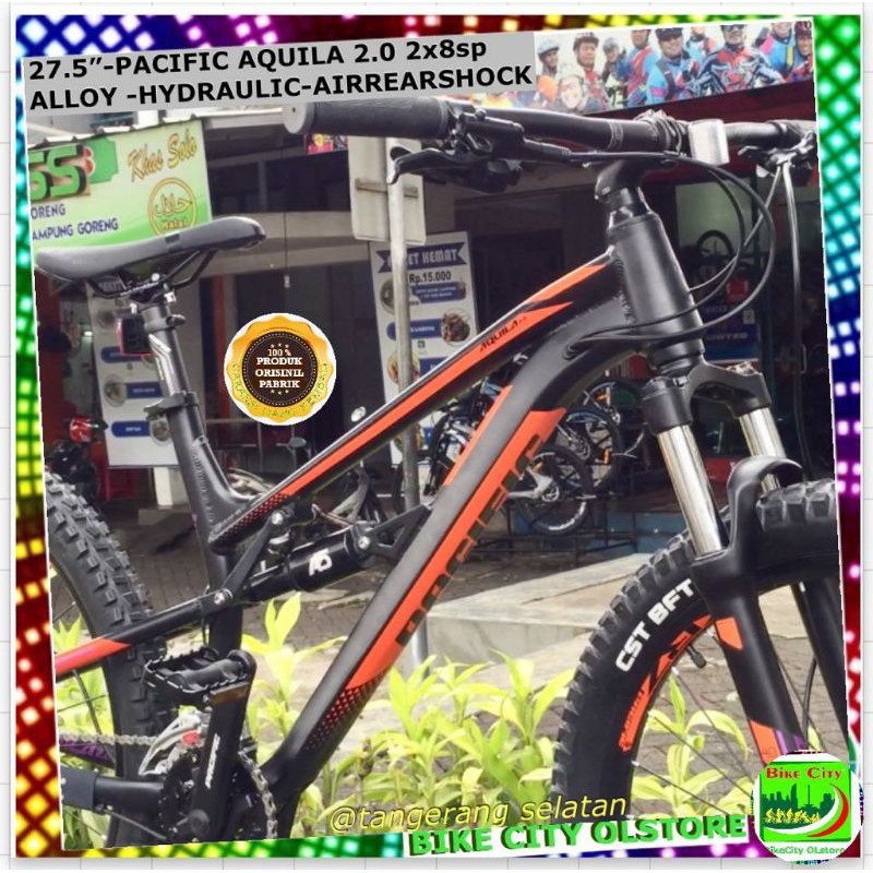 Upgradesepedamtb #upgradesepedamtbpemula #pacific #sepedapacific #pacificinvert400 #pacificmemangbedaupgrade sepeda mtb murah kualitas . Jual Sepeda Mtb 27 5 Pacific Aquila 2 0 2x8sp Alloy Hydraulic Gratis Ongkir Jabodetabek Dikirim Steljadi Indonesia Shopee Indonesia