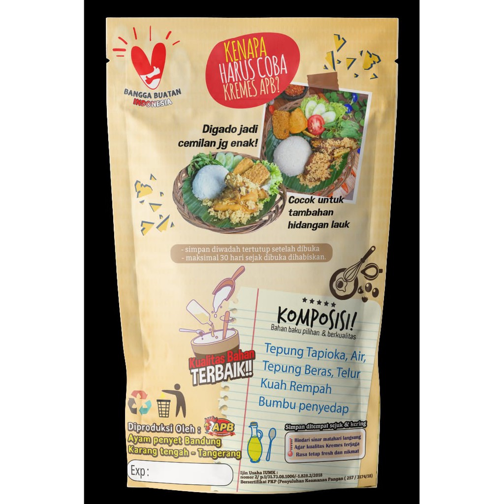 Jual Kremes Kriuk Abis. Renyah.gurih.tahan lama tanpa bahan pengawet.halal  sangat cocok untuk teman makan Indonesia|Shopee Indonesia