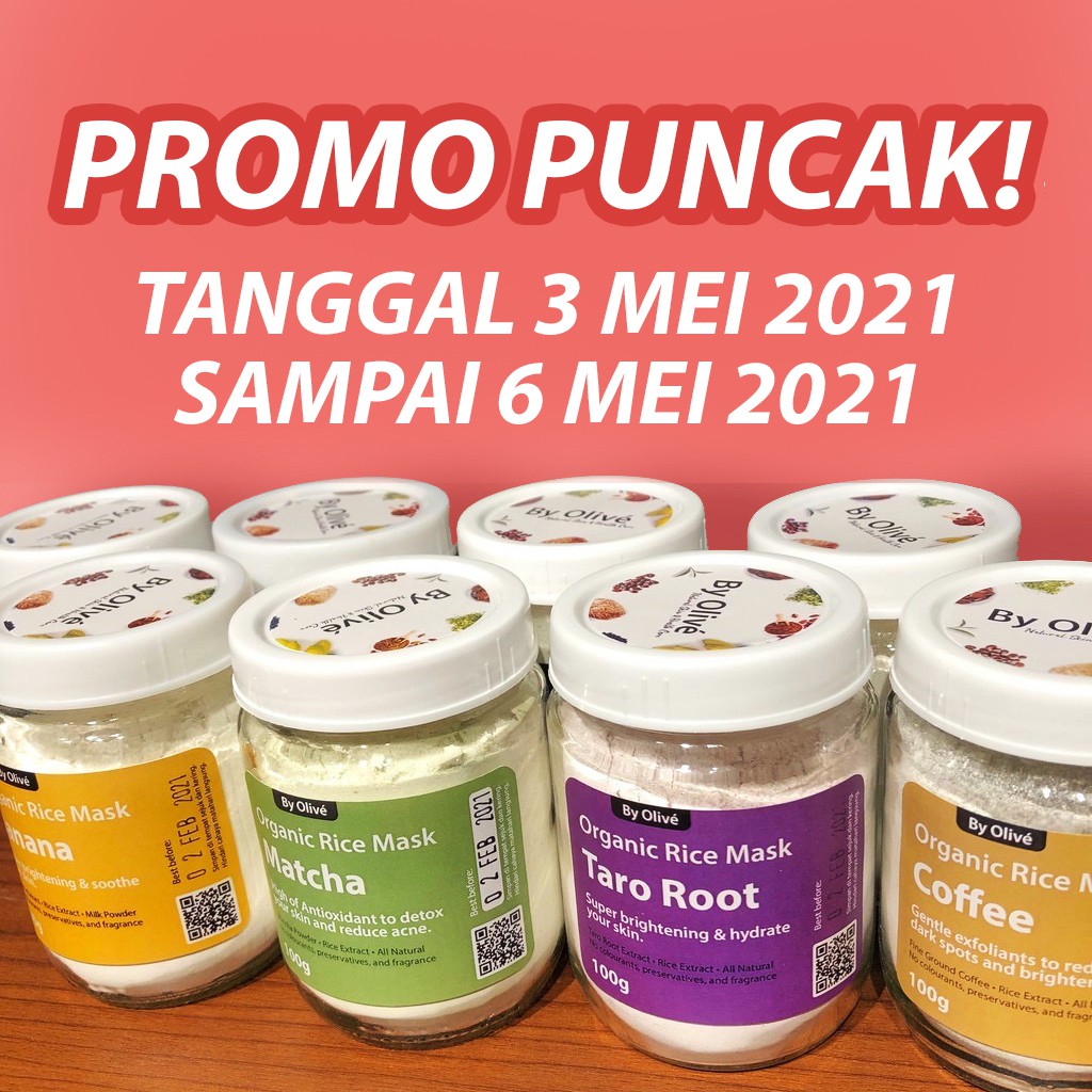 Olive melembabkan, mencerahkan, dan mengangkat kotoran di . Masker Organik Masker Wajah Rice Mask By Olive | Shopee