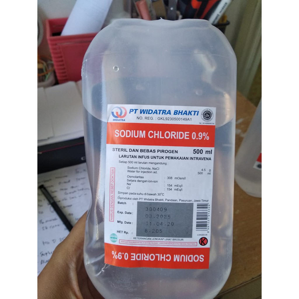 CAIRAN INFUS STERIL UNTUK SULAM 500ML | Shopee Indonesia