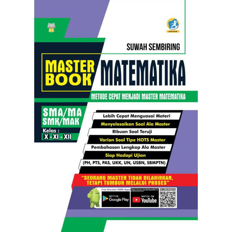 Di bawah ini contoh soal pilihan ganda uts pts matematika wajib kelas 10 semester 1 ganjil k13 tahun 2021/2022. Buku Master Book Bank Soal Matematika Sma Ma Smk Mak Kelas X Xi Xii Shopee Indonesia