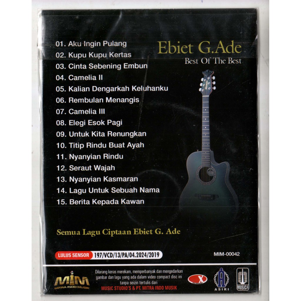 Jual VCD KARAOKE EBIET G.ADE BEST OF THE BEST Indonesia|Shopee Indonesia