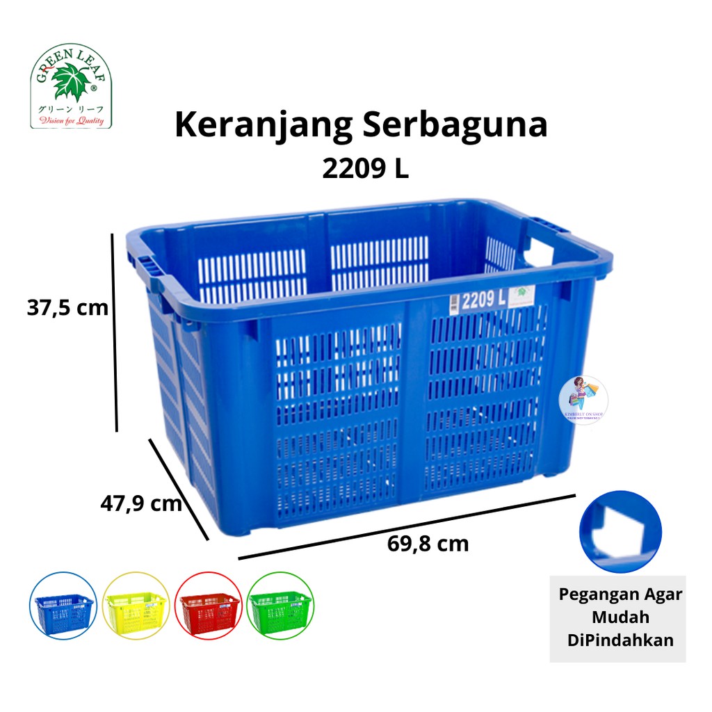 Box Container Keranjang Industri 2209 L Green Leaf | Shopee Indonesia