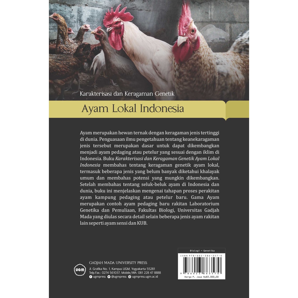 Jual Karakterisasi dan Keragaman Genetik Ayam Lokal Indonesia  Indonesia|Shopee Indonesia