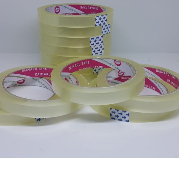 Isolasi 12mm x 72y Daimaru Tape Lakban Bening SELOTIP Clear 12mm Solasi |  Shopee Indonesia