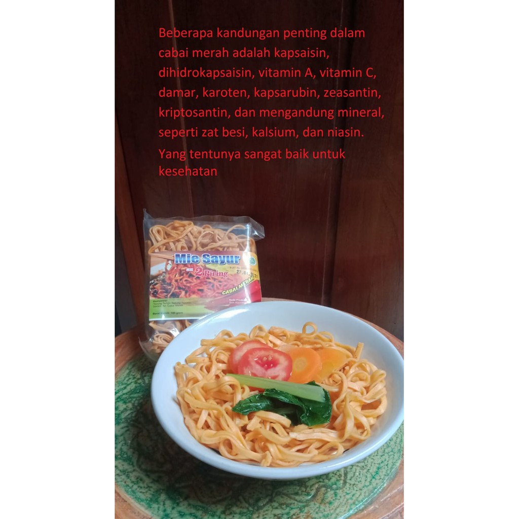mie instan sayur dan buah cap 2 piring varian cabai merah | Shopee Indonesia