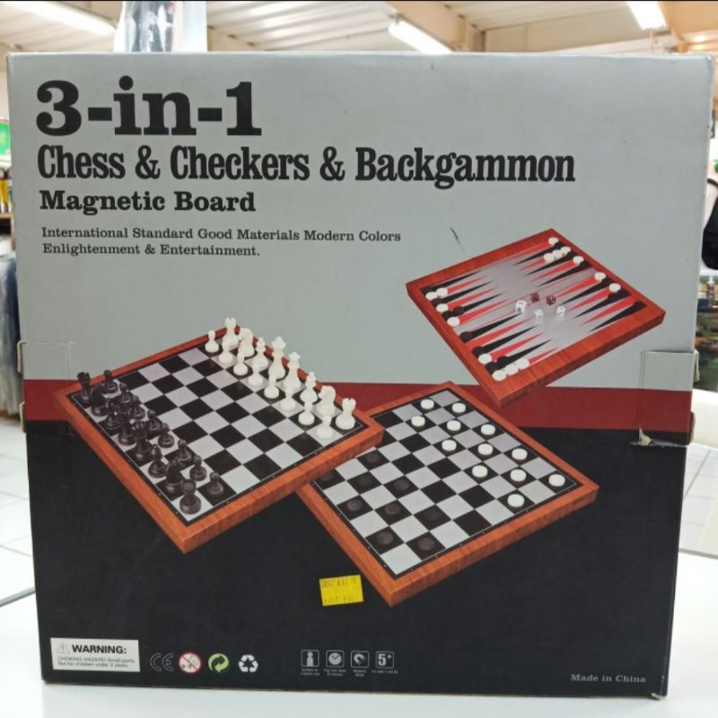 But especially those with an affinity for chess or checkers. Jual Catur Kayu Plaatik Chess Checker Backgammon 3 In 1 Games Permainan Indonesia Shopee Indonesia