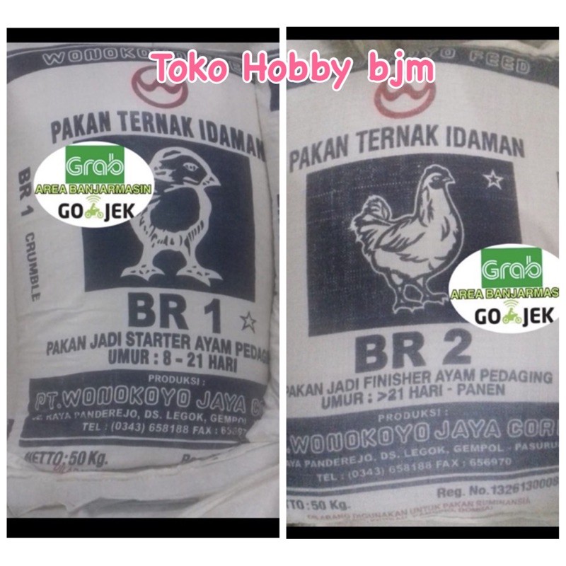 Jual Pakan ayam pedaging BR-1 C BR-2 p 50 kg makanan ayam ternak BR 1 BR 2  wonokoyo br1 br2 Indonesia|Shopee Indonesia