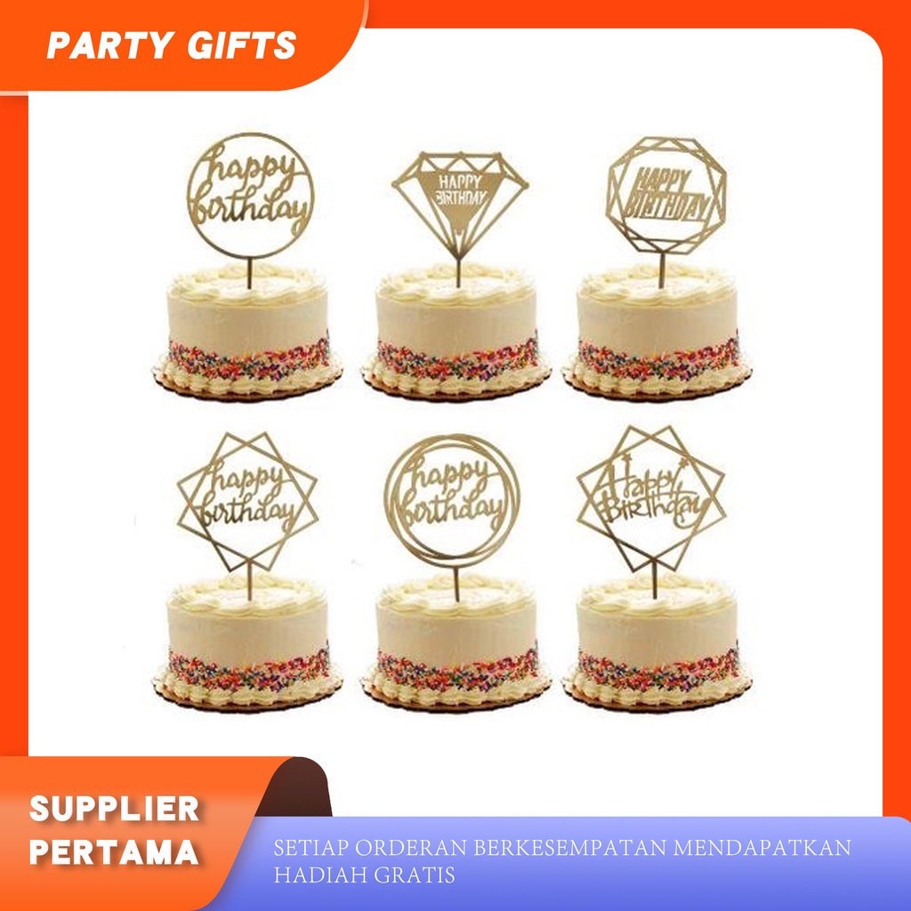 These cakes, pops, and cupcakes may not be the most traditional birthday cake recipes, but they are fun and delicious. Jual Cake Topper Happy Birthday Cake Topper Happy Birthday Acrylic Akrilik Indonesia Shopee Indonesia