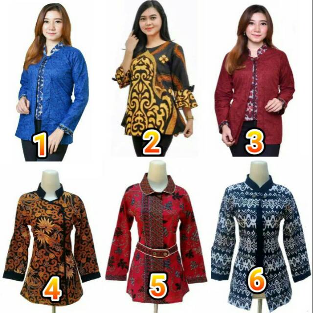 Jual Baju Batik kantor wanita Modern Indonesia|Shopee Indonesia