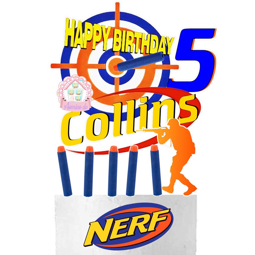 Home › nerf svg nerf gun custom name number birthday themed party supplies shirt ornament invitation svg png dxf cut files cricut . Nerf Gun Cake Topper Shakerlight Up Geotv Party Decor Paper Party Supplies