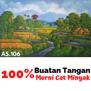 Jual Lukisan Hiasan Dinding Dekorasi Rumah Kanvas Asli Pajangan Pemandangan Alam Dan Bunga Size 85X135 Cm Indonesia|Shopee Indonesia 320_X_320_jpg