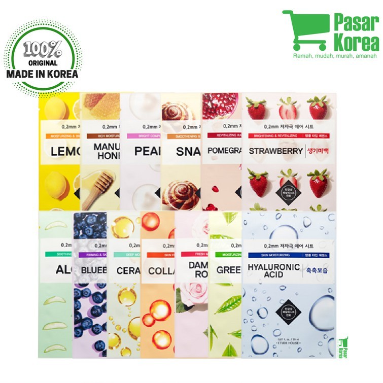 Apa saja manfaat rutin memakai sheet mask? Etude House 0 2 M Therapy Air Mask Etude Mask Shopee Indonesia