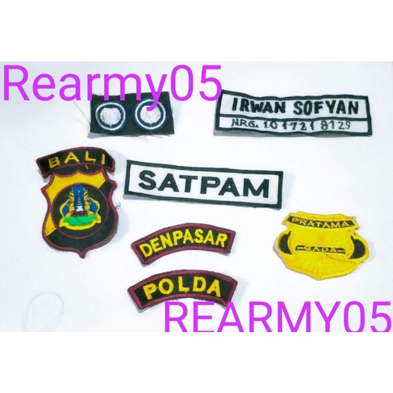 Jual bordir nama/atribut tempel security bordir lengkap Indonesia|Shopee  Indonesia