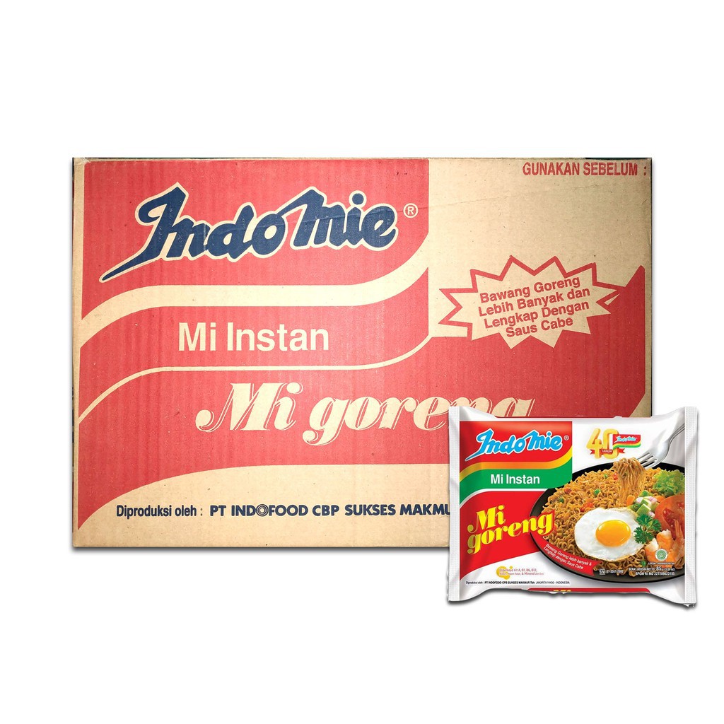 INDOMIE MIE GORENG | 1 DUS ISI 40 BUNGKUS | EDISI HARGA HEMAT AMAN  DIKANTONG | Shopee Indonesia