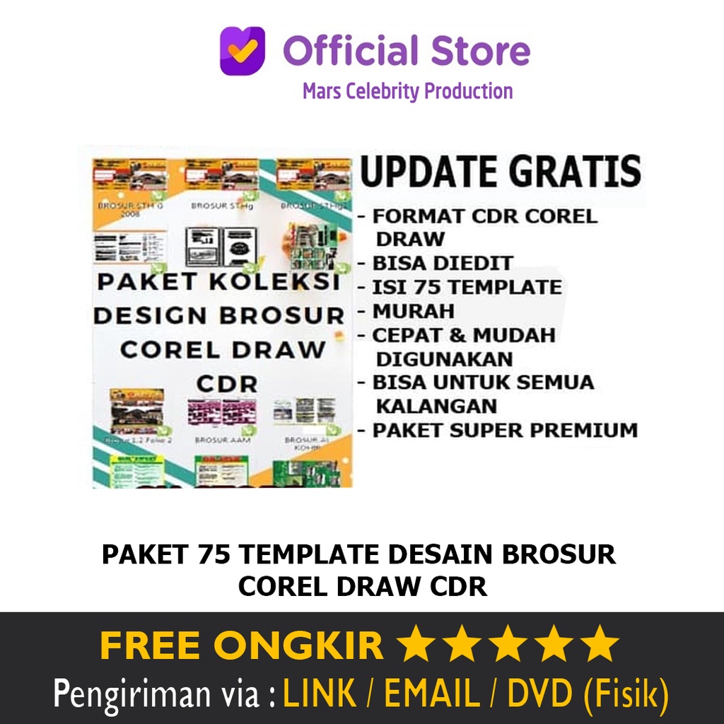 Bundle 75 Template Desain Brosur Design Format CDR Corel | Shopee Indonesia