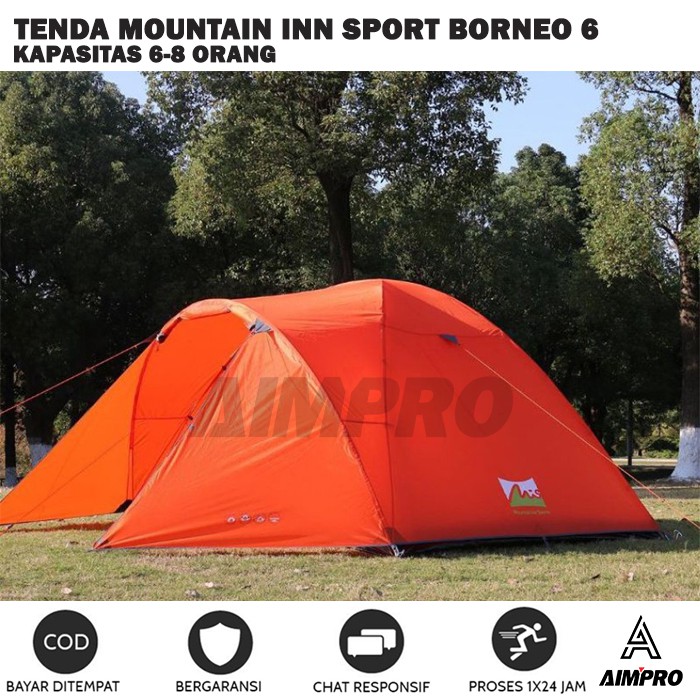 Tenda equator kapasitas 4/5 org. Tenda Mountain Inn Sport Borneo Montana Pavillo Bestway Kapasitas 6 8 Orang Double Layer Shopee Indonesia