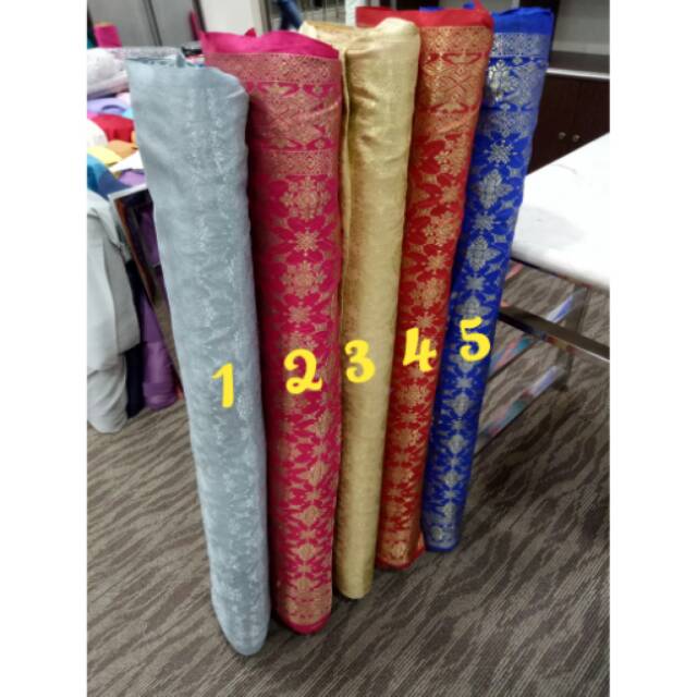Jual KAIN SONGKET PALEMBANG KW METERAN (Harga per 1/2meter = 50cm =  0.5meter) Indonesia|Shopee Indonesia