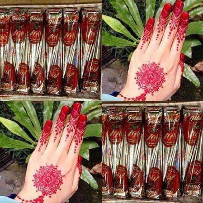 31+ desain henna yang mudah, terpopuler! Harga Inai Henna Merah Terbaru September 2021 Biggo Indonesia