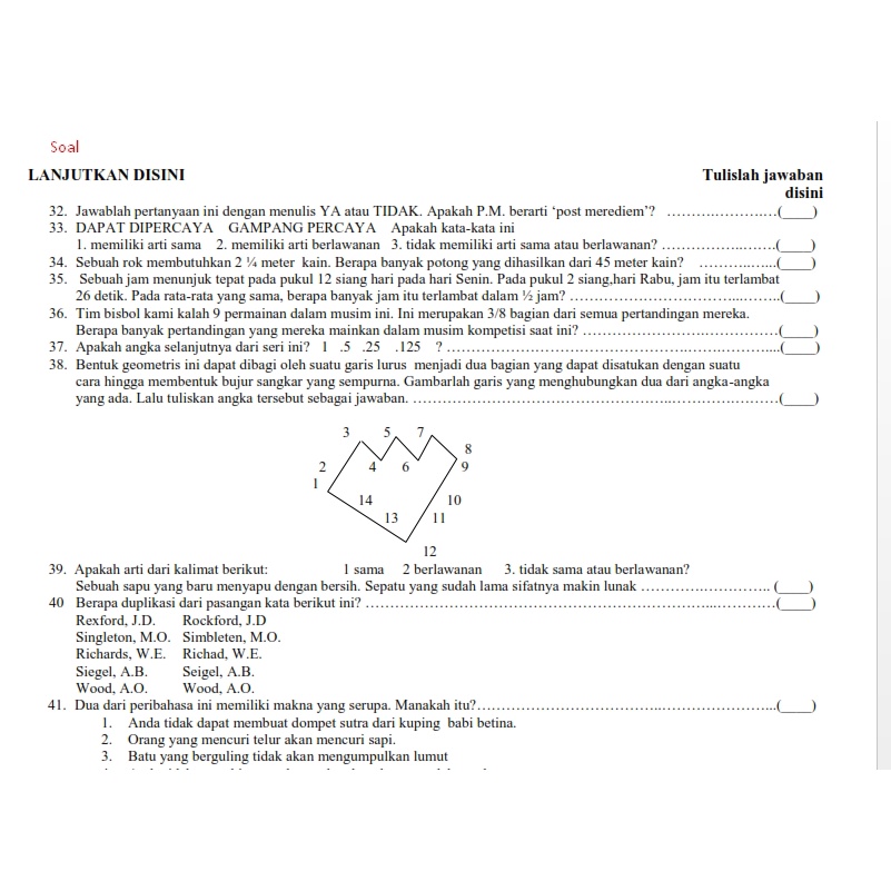Alat Tes Psikologi WPT Wonderlic Personnel Test bahasa indonesia | Shopee  Indonesia