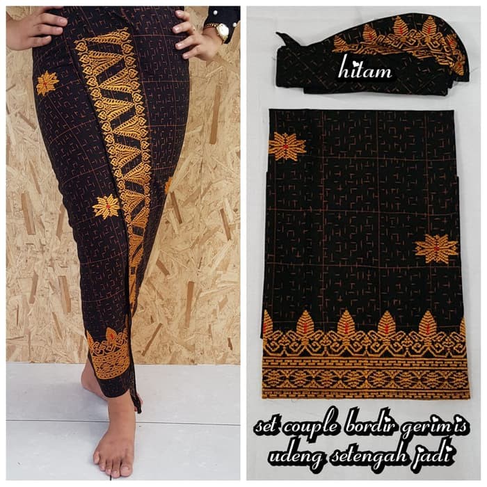 Jual Pakaian adat bali couple songket bali bordir kain saput udeng  Indonesia|Shopee Indonesia