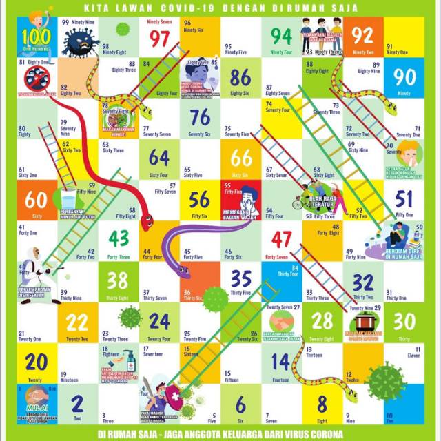 Permainan Ular Tangga Jumbo Raksasa Edukatif ukuran 2x2m angka sampai 100  sudah 1set dengan dadu | Shopee Indonesia