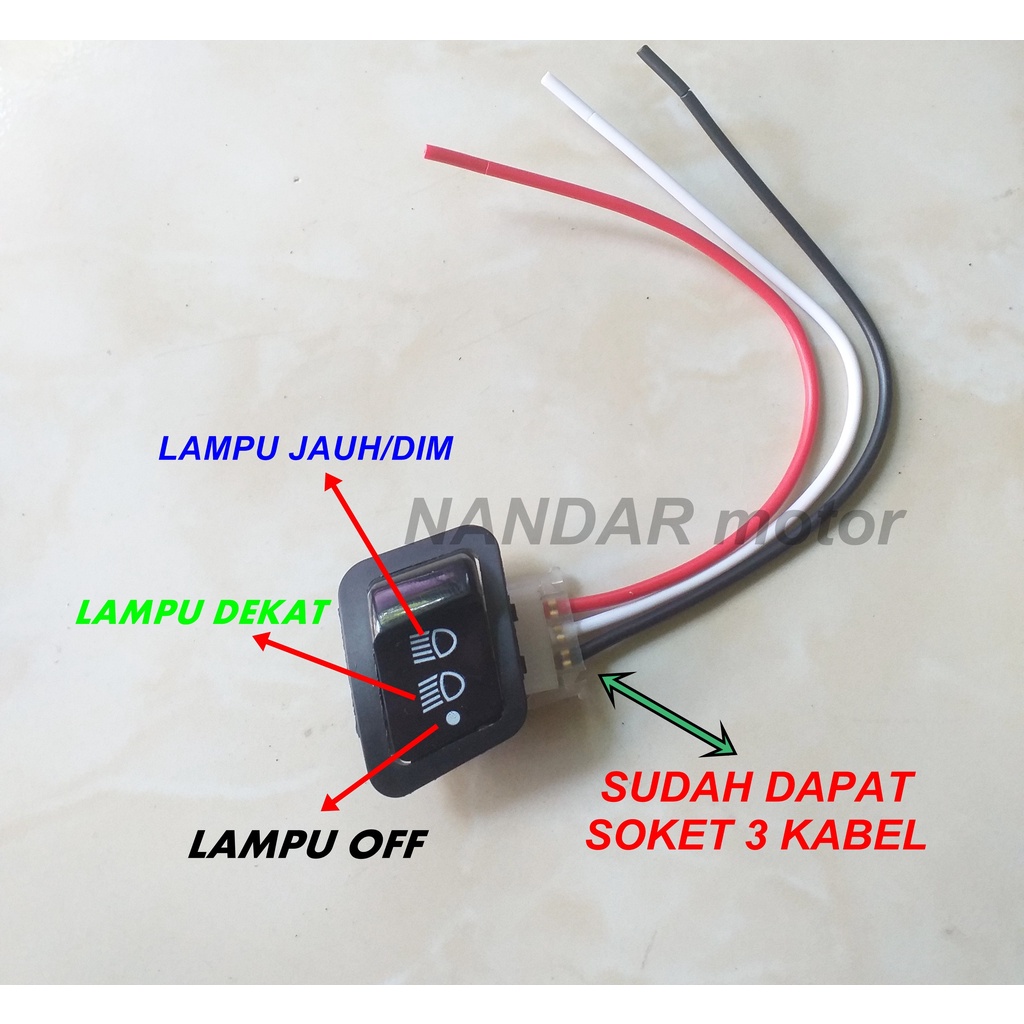 Cari produk lampu mobil lainnya di tokopedia. Saklar Lampu On Off Lampu Dim 3 Titik Beat F1 Vario F1 Supra X 125 Helm In Blade Shopee Indonesia