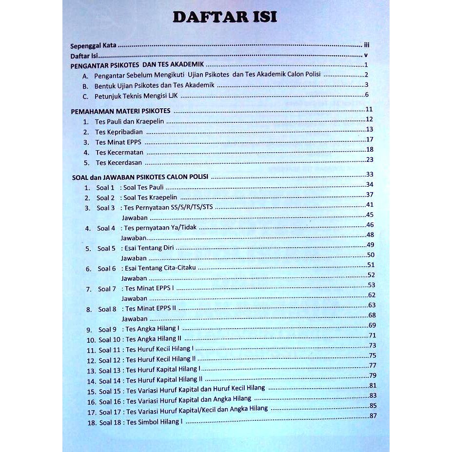 Saya akan memberikan semua contoh soal nya tapi dengan artikel yang . Buku Panduan Resmi Seleksi Sipss Polisi Shopee Indonesia