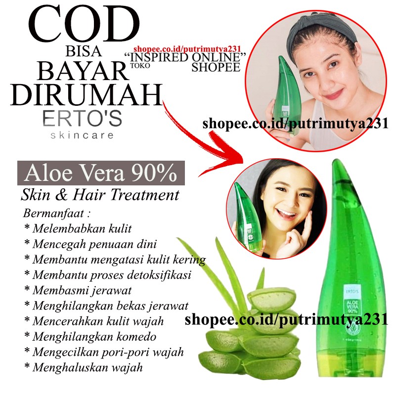 Tanaman lidah buaya atau aloe vera memang kerap dijadikan tanaman hias karena perawatannya mudah dan bentuknya menarik. Ertos Aloe Vera Gel Lidah Buaya Original Untuk Kulit Dan Rambut Shopee Indonesia